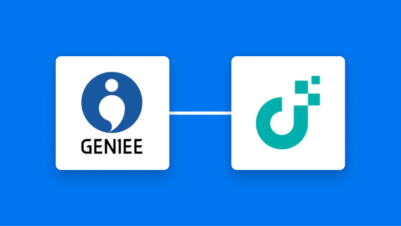 GENIEE SFA/CRMとJUST.DBの連携イメージ