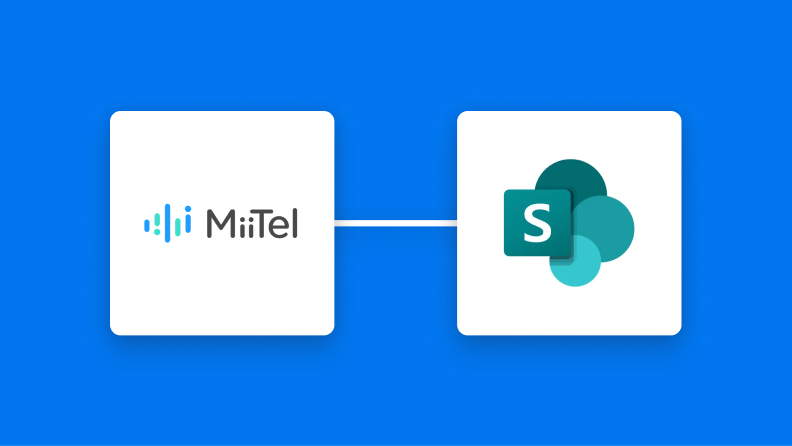 MiiTelとMicrosoft SharePointの連携イメージ
