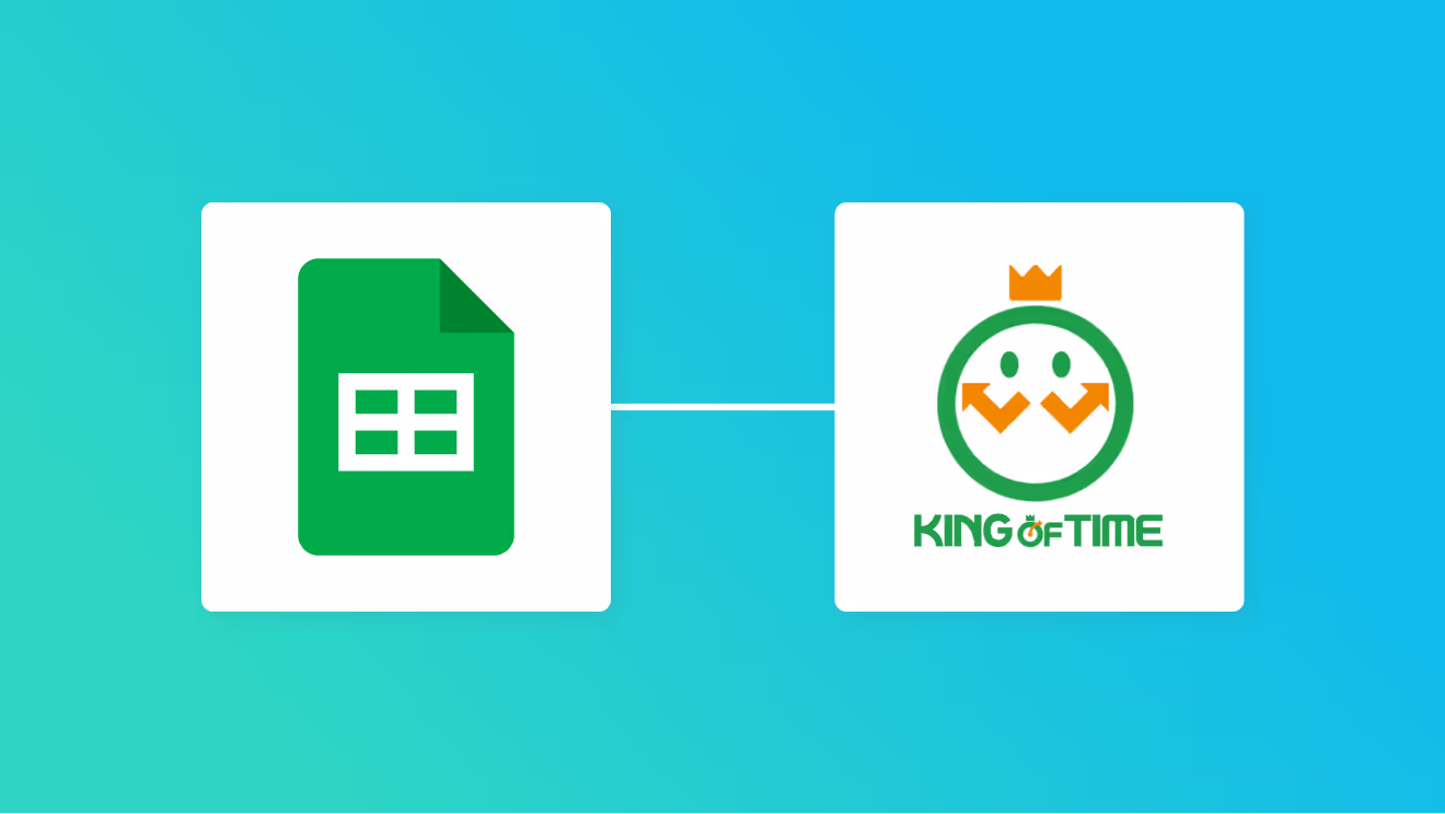 Google スプレッドシートとKING OF TIMEの連携イメージ