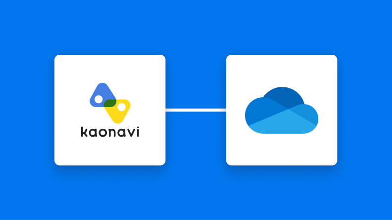 カオナビとOneDriveの連携イメージ