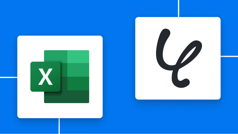 Microsoft ExcelとYoomの連携イメージ