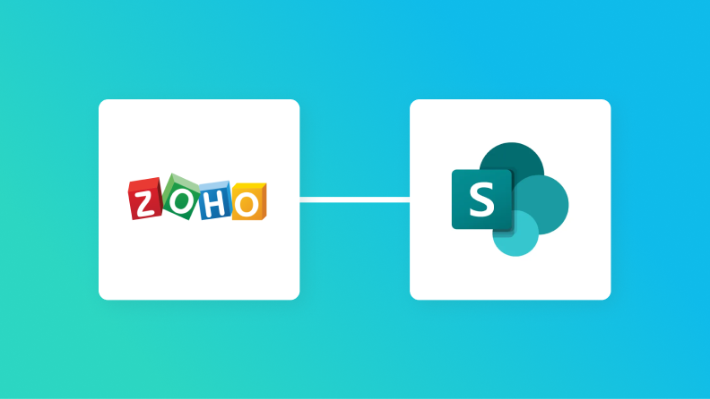 Zoho CRMとMicrosoft SharePointの連携イメージ