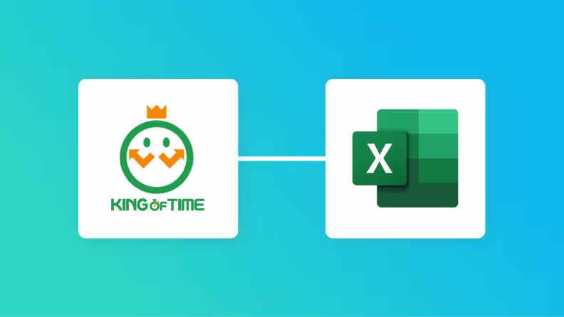 KING OF TIMEとMicrosoft Excelの連携イメージ