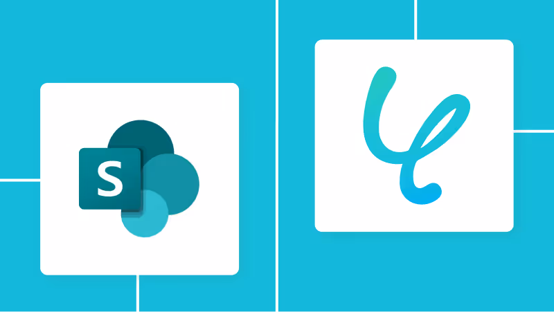 Microsoft SharepointとYoomの連携イメージ