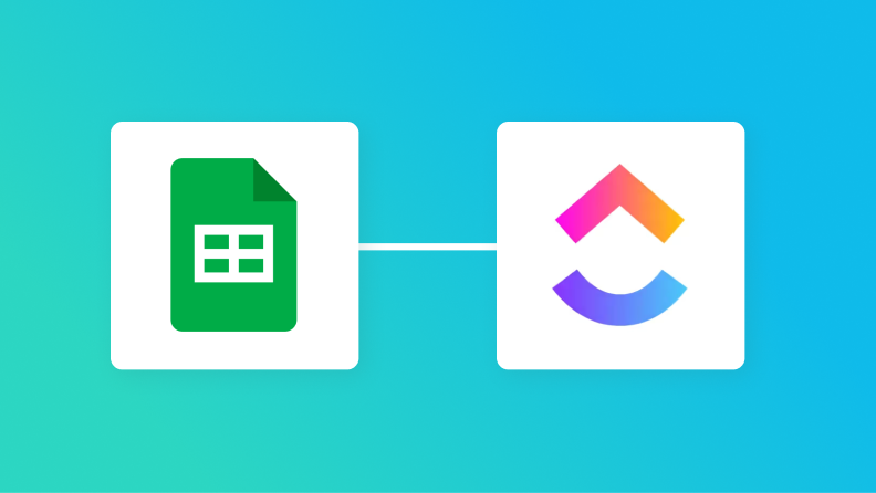 Google スプレッドシートとClickUpの連携イメージ