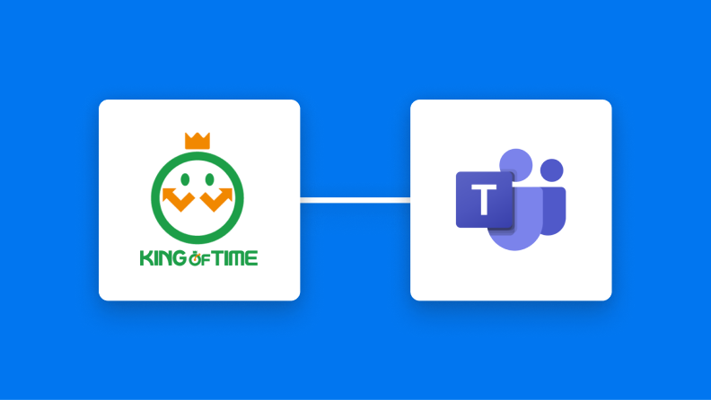 KING OF TIMEとMicrosoft Teamsの連携イメージ