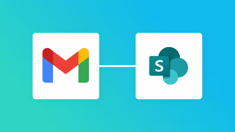 GmailとMicrosoft SharePointの連携イメージ