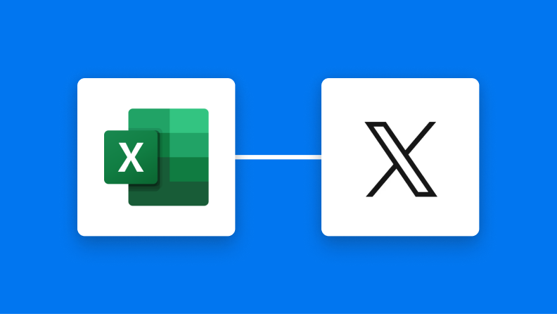Microsoft ExcelとX（Twitter）の連携イメージ