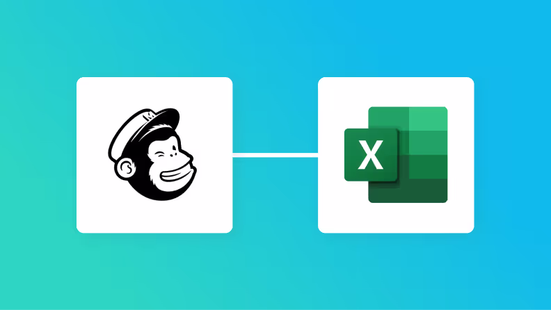 MailchimpとMicrosoft Excelの連携イメージ