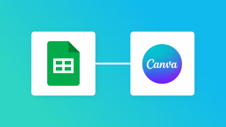 Google スプレッドシートとCanvaの連携イメージ