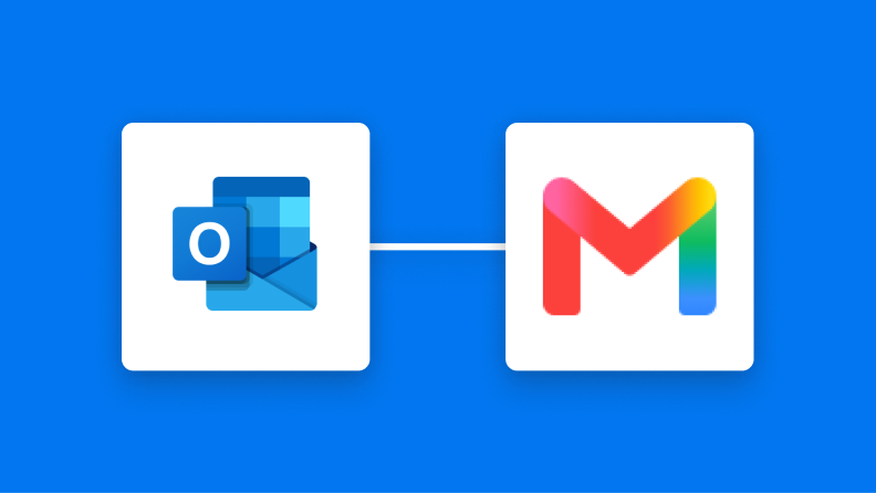 OutlookとGmailの連携イメージ