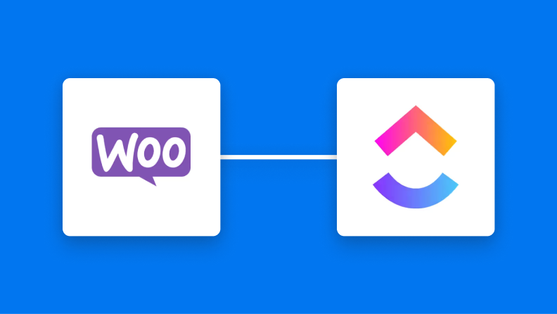 WooCommerceとClickUpの連携イメージ