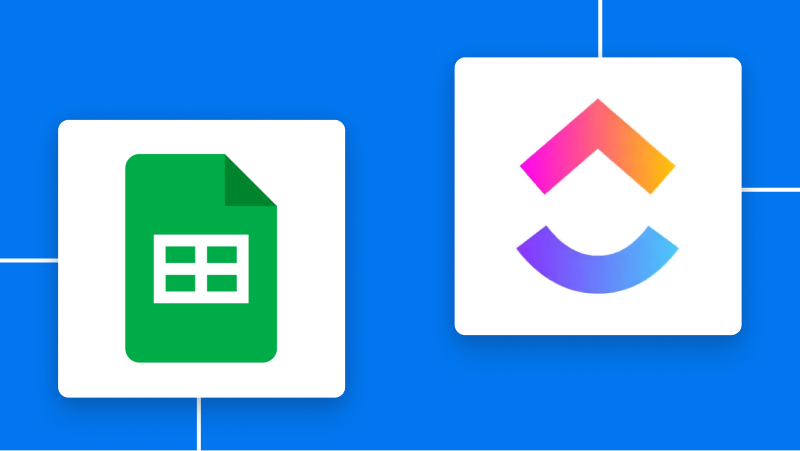 ClickUpとGoogle スプレッドシートの連携イメージ