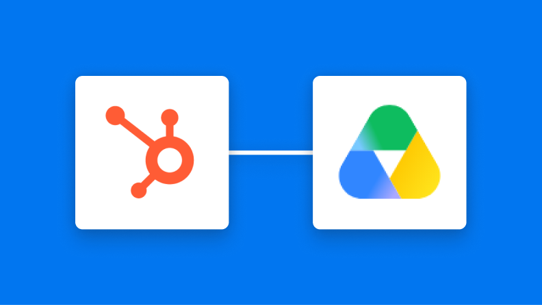 HubSpotとGoogle Driveの連携イメージ