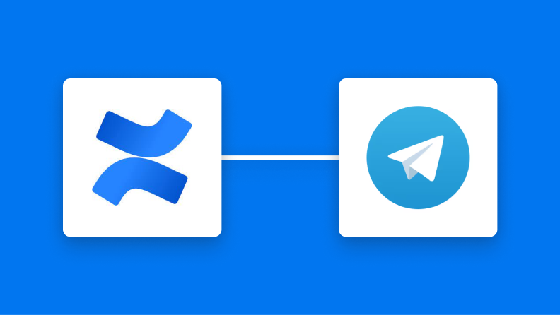 Confluenceとtelegramの連携イメージ