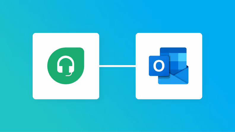 FreshdeskとOutlookの連携イメージ