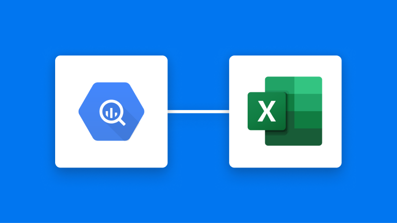 Google BigQueryとMicrosoft Excelの連携イメージ