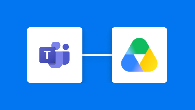Microsoft TeamsとGoogle Driveの連携イメージ