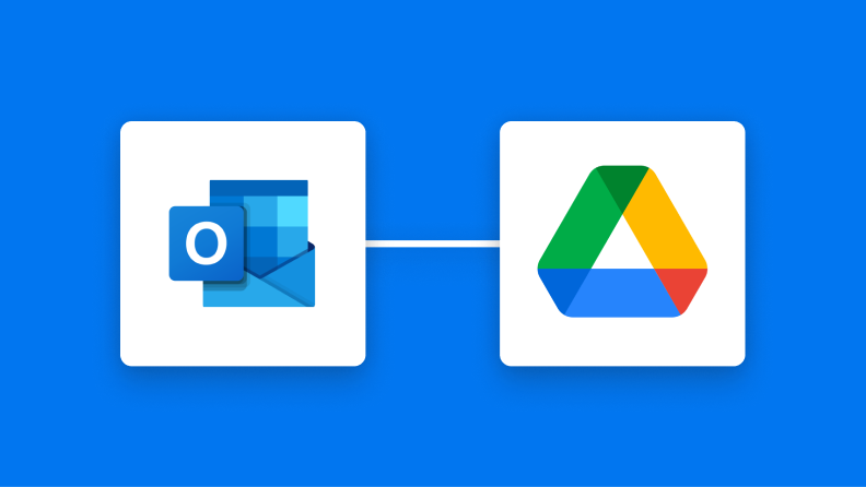 OutlookとGoogle Driveの連携イメージ