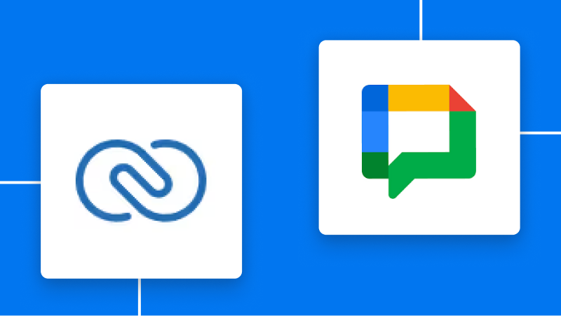 Zoho CRMとGoogle Chatの連携イメージ