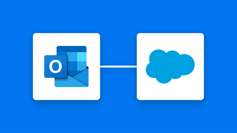 OutlookとSalesforceの連携イメージ