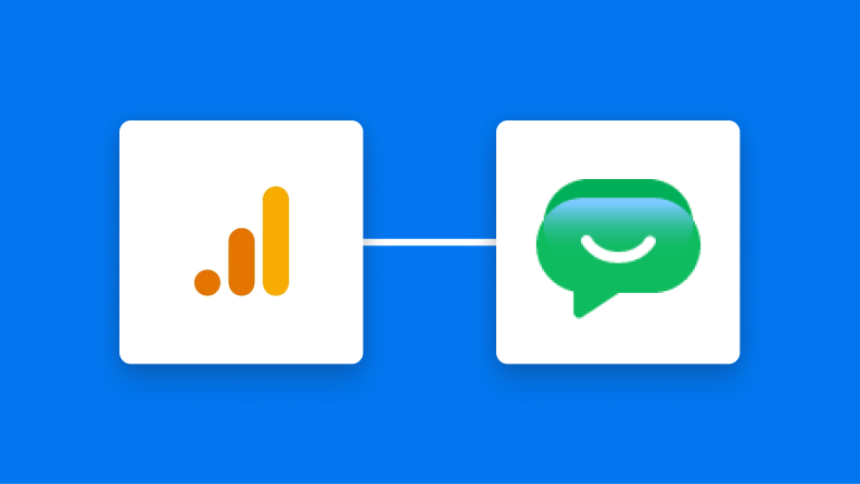 Google アナリティクスとGoogle Chatの連携イメージ