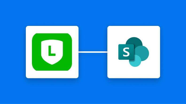 LINE公式アカウントとMicrosoft SharePointの連携イメージ