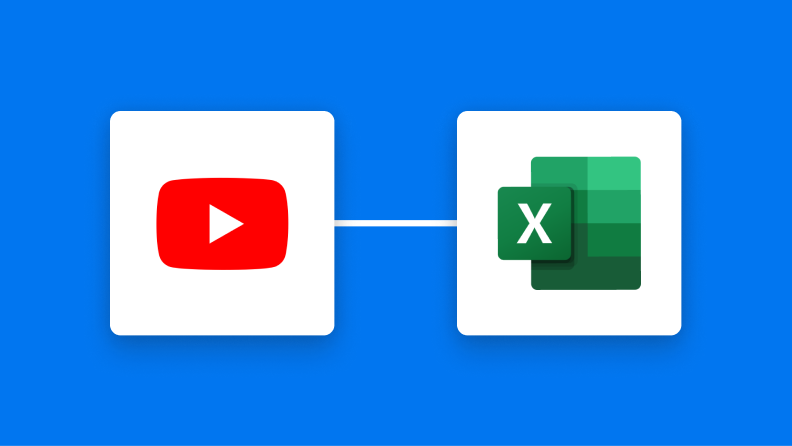 YoutubeとMicrosoft Excelの連携イメージ