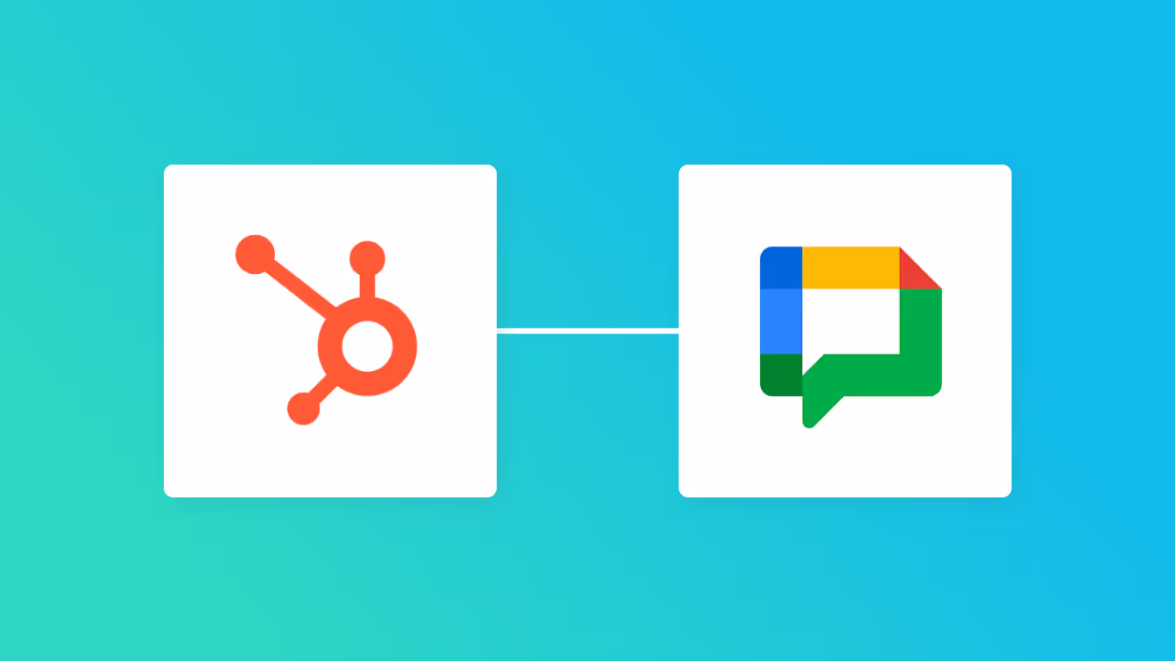 HubSpotとGoogle Chatの連携イメージ