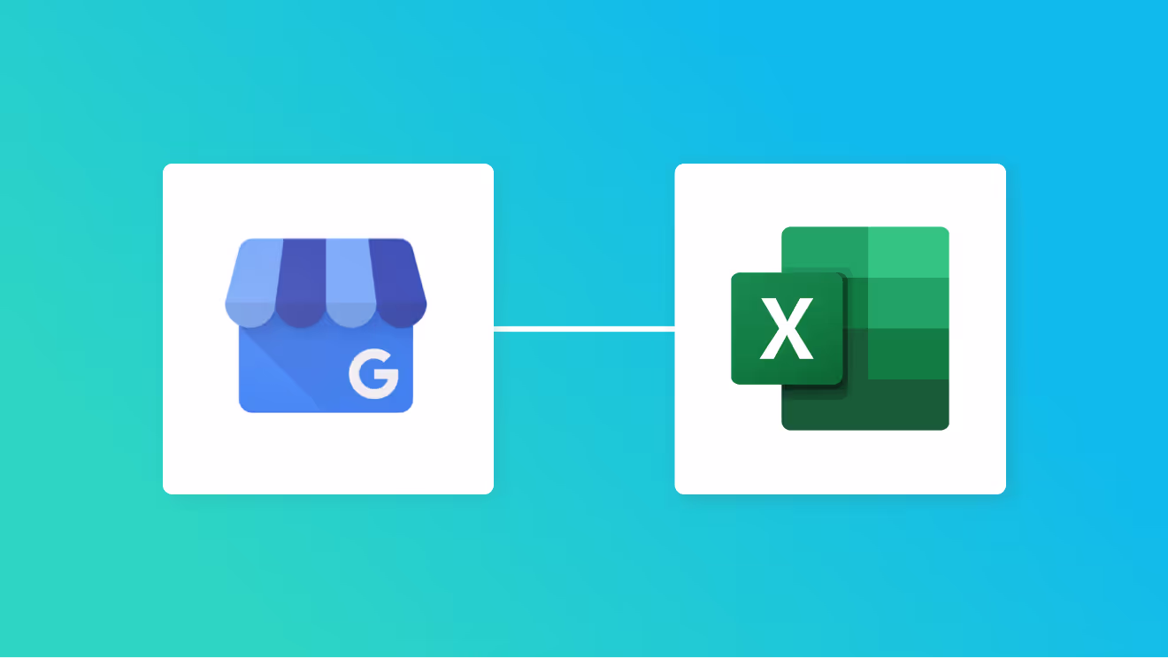 Google ビジネス プロフィールとMicrosoft Excelの連携イメージ