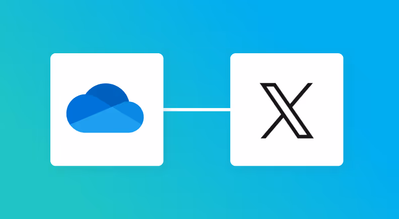 OneDriveとX（Twitter）の連携イメージ