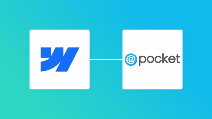 Webflowと@pocketの連携イメージ