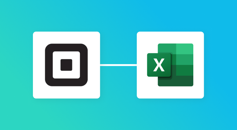 SquareとMicrosoft Excelの連携イメージ