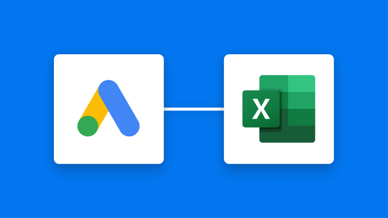Google AdsとMicrosoft Excelの連携イメージ
