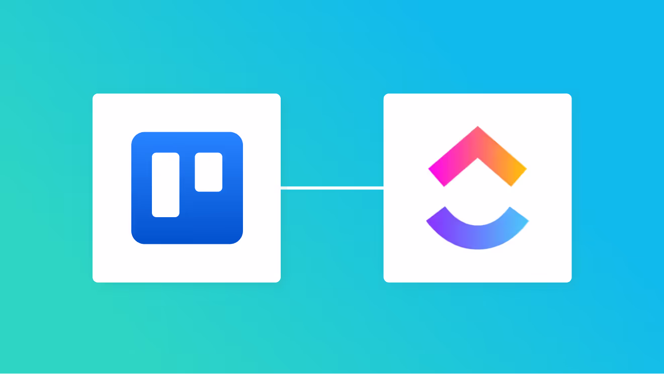 TrelloとClickUpの連携イメージ