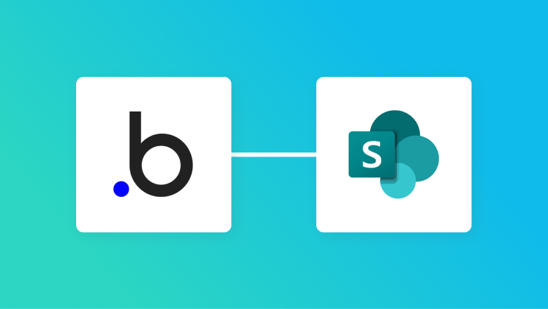 BubbleとMicrosoft SharePointの連携イメージ