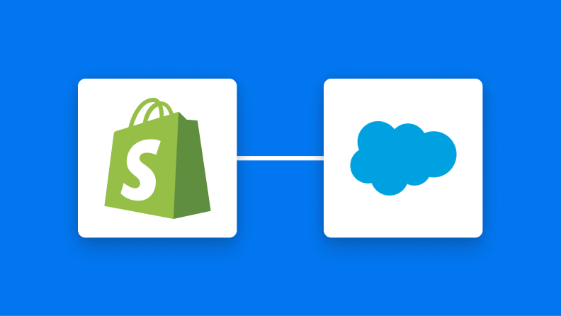 ShopifyとSalesforceの連携イメージ