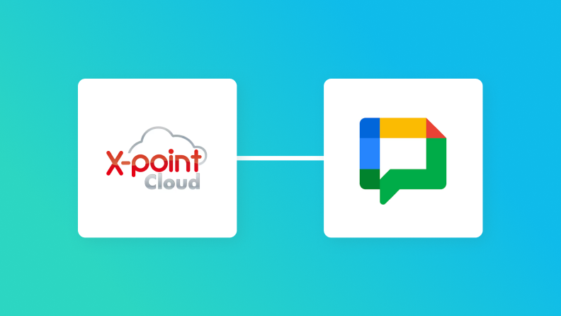 X-point CloudとGoogle Chatの連携イメージ