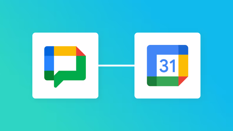 GoogleカレンダーとGoogle Chatの連携イメージ