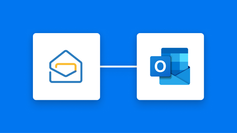 Zoho MailとOutlookの連携イメージ