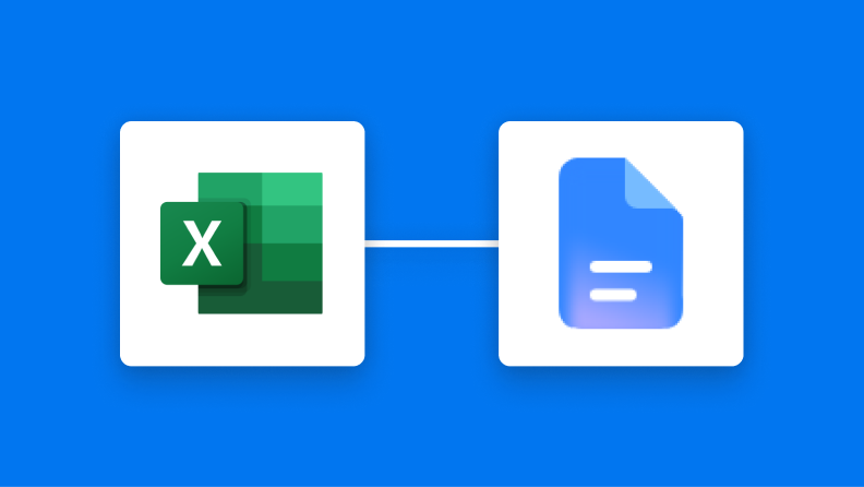 Microsoft ExcelとGoogleドキュメントの連携イメージ