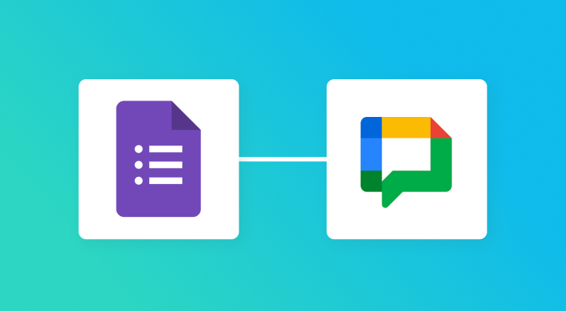 GoogleフォームとGoogle Chatの連携イメージ
